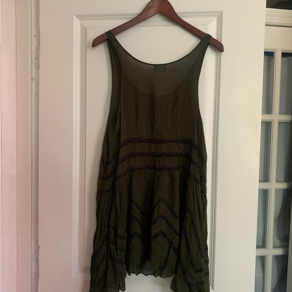 Olive Green free people Sleeveless Women's Top